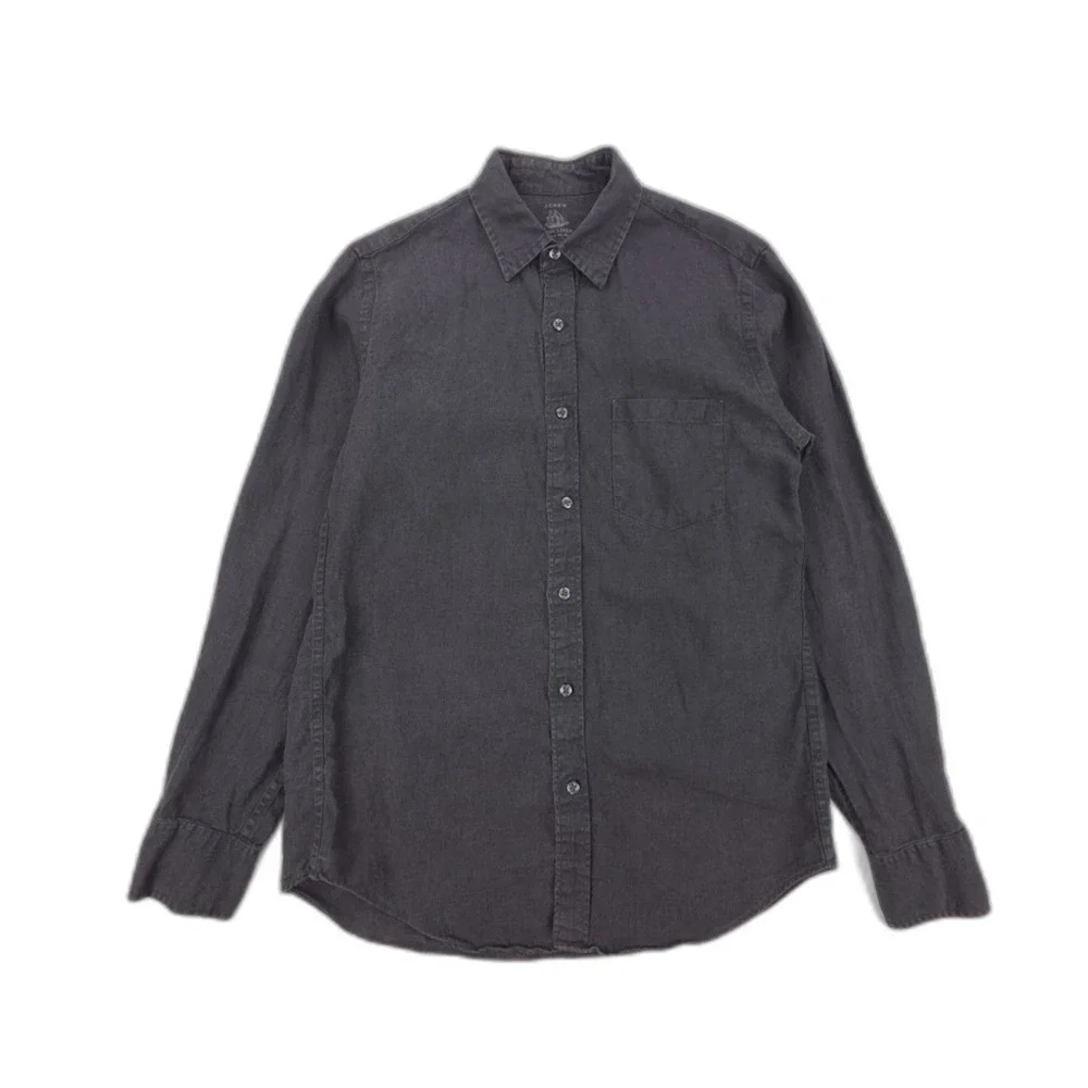 J CREW Baird McNutt Irish Linen Button Down Shirt Resort Old Money Quiet Luxury